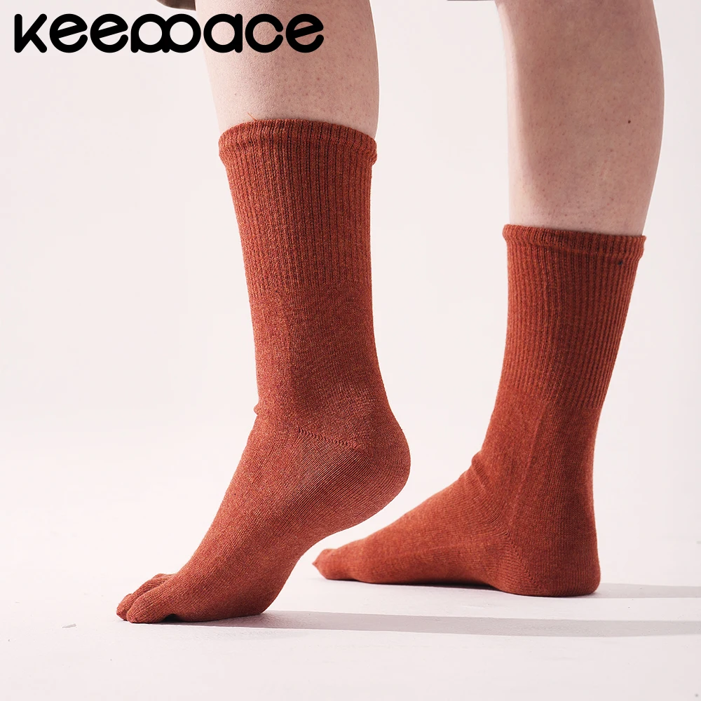 

Keeppace 3 Pair Five-Finger Toe Socks for Women Separate Toes Breathable Running Socks Ankle Length Sport And Leisure Footwear