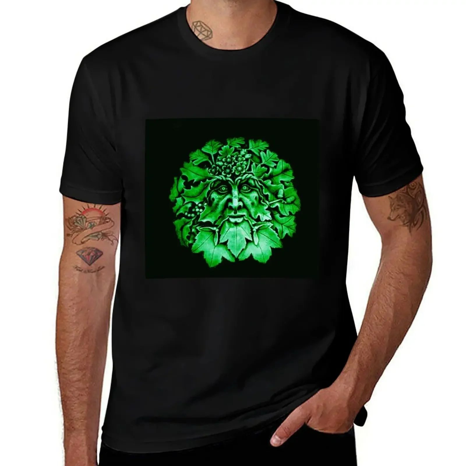 

Green Man T-Shirt Personalized t-shirt oversize t-shirts man aesthetic clothes Luxury man men clothes