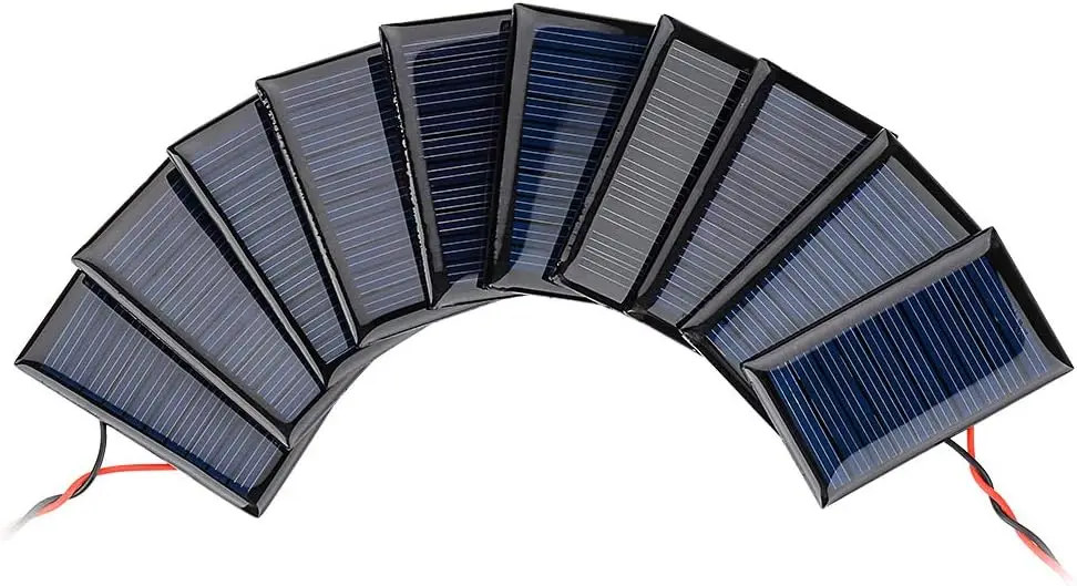

10Pcs 5V 30mA Mini Solar Panels for DIY Projects, 53x30mm Polycrystalline