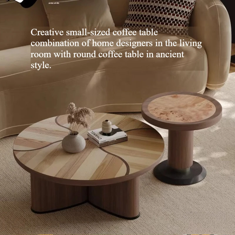 

Hallway Round Coffee Table Dining Low Nordic Center Coffee Table Art Wood Stolik Kawowy Nowoczesny Living Room Furniture