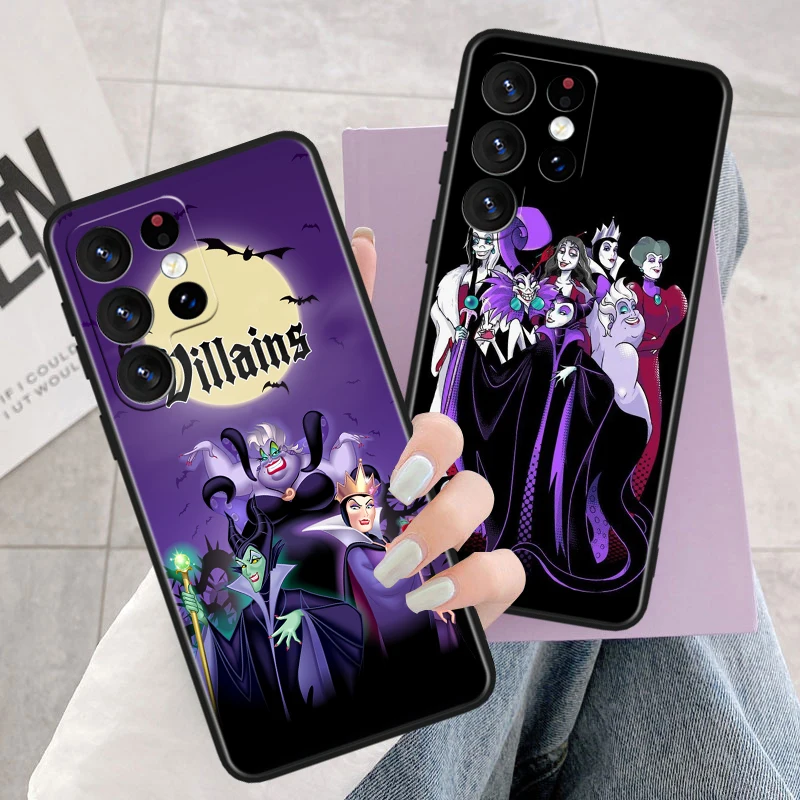 Disney Villain Witch Bad Phone Case For Samsung Galaxy S23 S22 S21 Ultra S20 FE S10 S10e S9 S8 Plus Lite Black Soft Cover