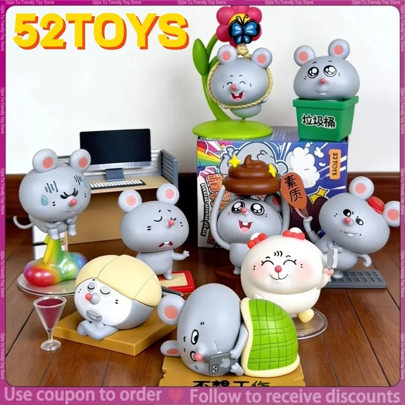 

Genuine 52TOYS MEIJI & DASHU Positive Mood Series Blind Box Figurine Doll Trendy Toy Ornament Cute Gift Holiday Surprise 7-12cm