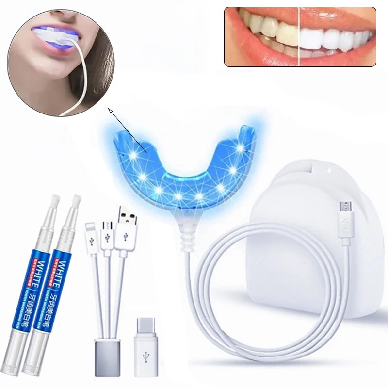 

1 Set Of Portable Tooth Whitening Accelerator Oral Care Tray Whitening Oral Enhancement Lamp