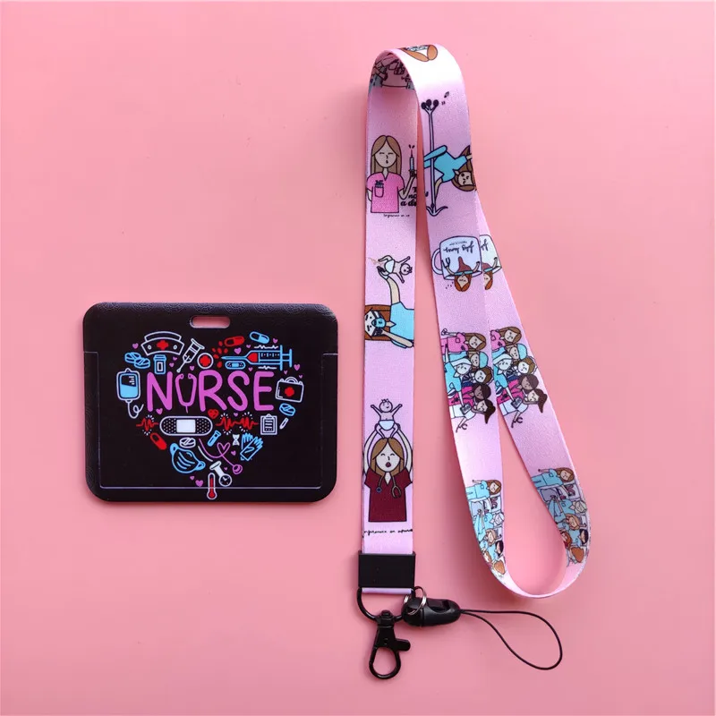 Arzt, Krankenschwester, horizontale Damen-Lanyards, Ausweishalter, Ausweishalter, zum Aufhängen von Seil, Lanyard, amüsantes Kartenetui, einziehbarer Clip – Detail 13