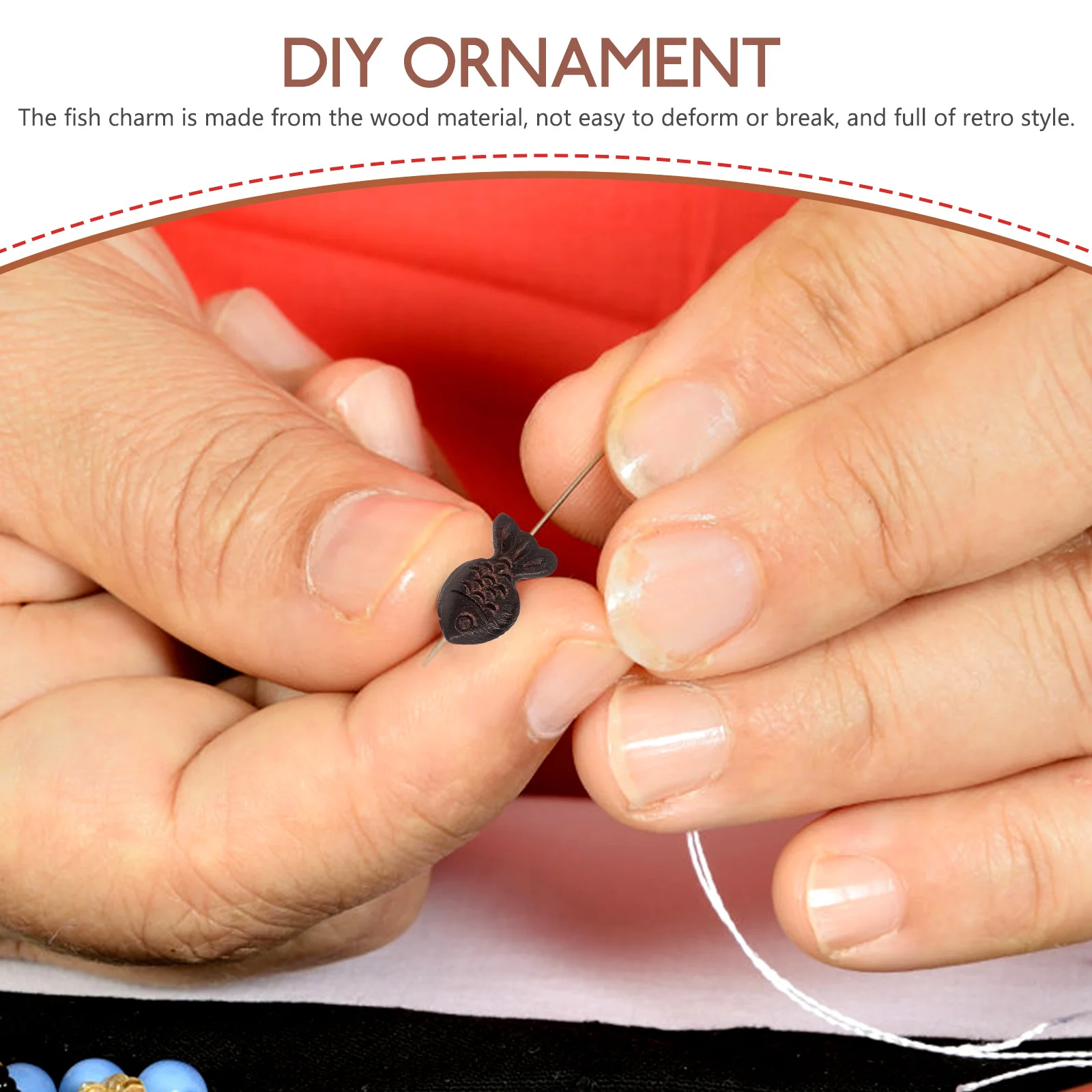 

2Pcs Wood Fish Key Chain Pendant Durable Wooden Charms Hanging Ornament DIY Craft Decoration Wooden Crafts Vintage Ornament