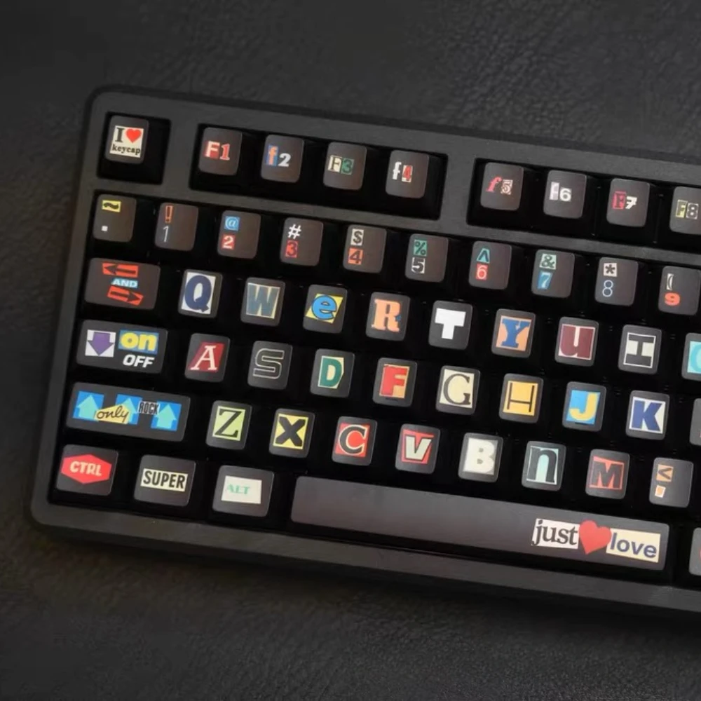 ملصق موضوع Keycap مجموعة 145 مفتاح PBT مخصص أسود شخصية لوحة المفاتيح غطاء الكرز الشخصي الألعاب KeyCap للوحة المفاتيح الميكانيكية
