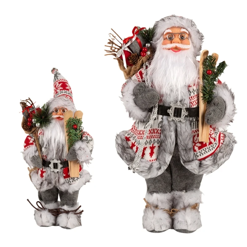 

Adorable Plush Santa Ornament Comfortable Plush Santa Figurine Ornament for Christmas Gifting and Decoration