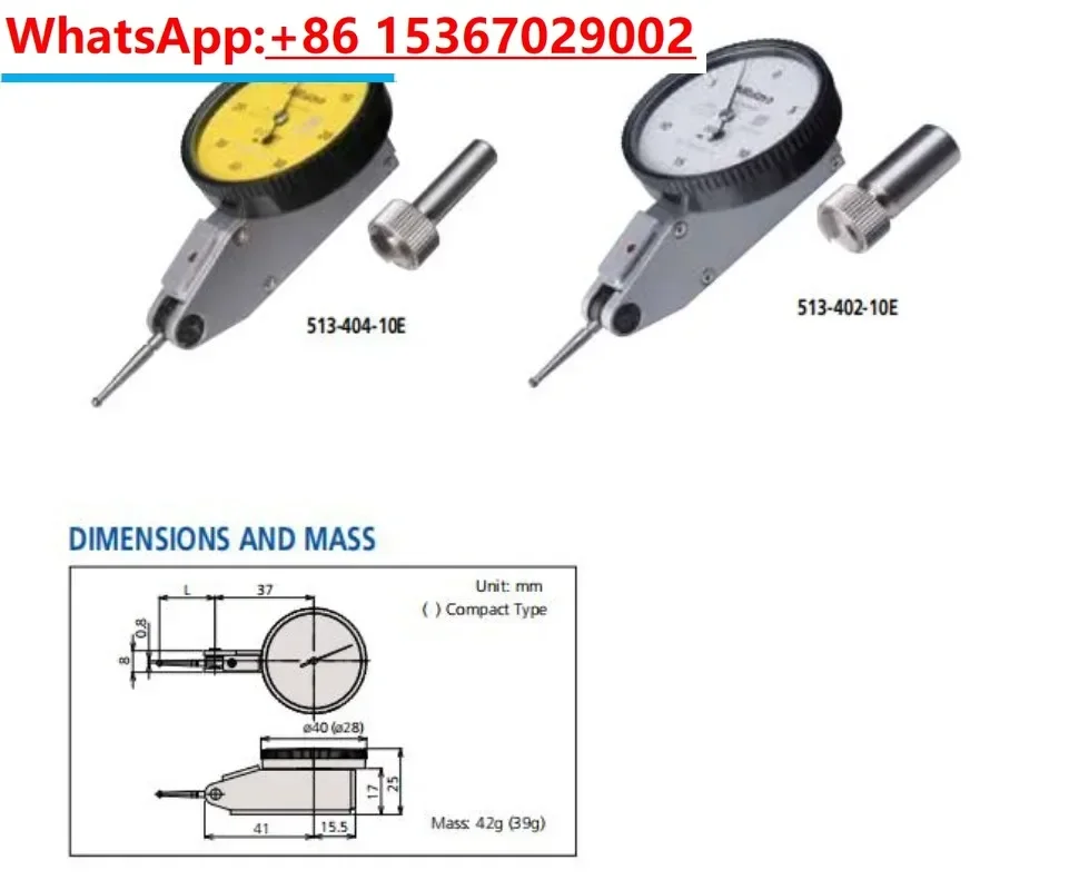 Original Mitutoyo Dial test Indicators,513-425-10E 0.2mm 0.002mm,513-426-10E 1.5mm 0.01mm,made in japan