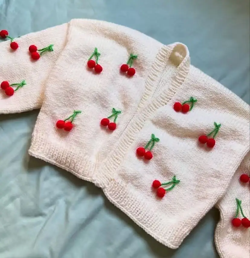 French retro pastoral style three-dimensional flower knitted cardigan women's autumn new commuting sweater jacket