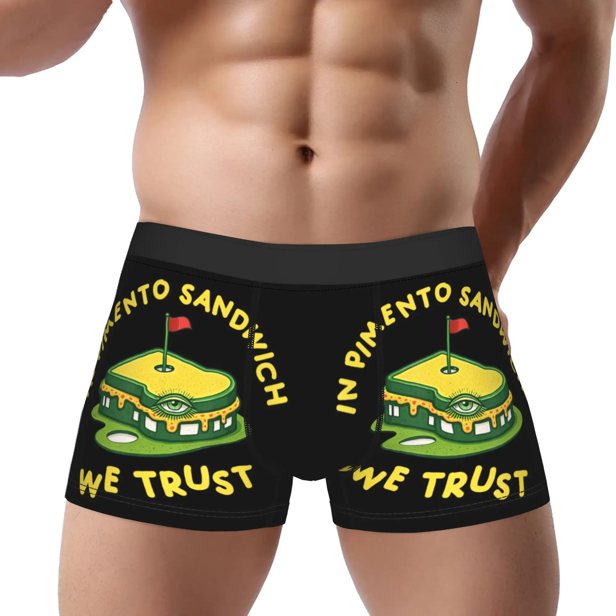1piece  Pimento Cheese Sandwich Golf Underpants Breathbale Panties Man Underwear Ventilate Shorts