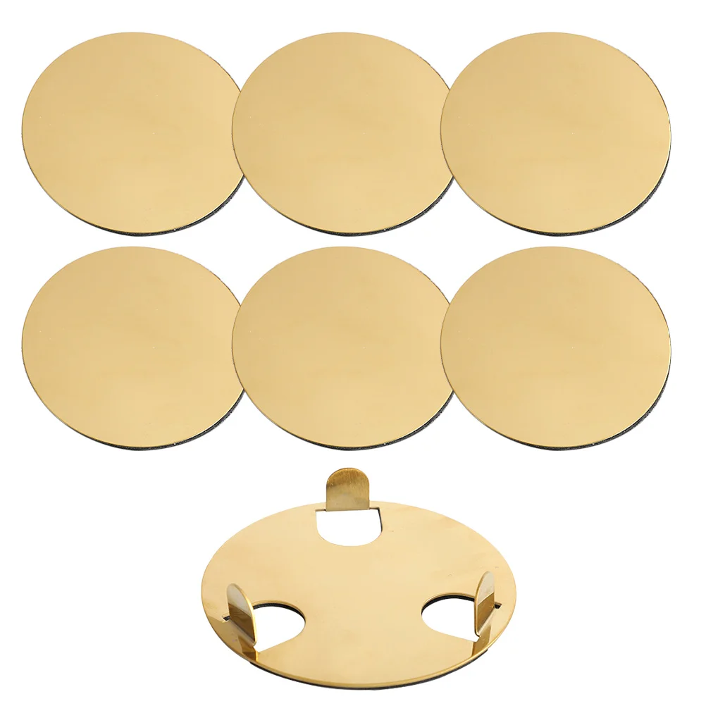 

1 комплект, набор подставок из нержавеющей стали, металлическая подставка для чашки, термостойкая защита для столешницы, декоративные подставки для напитков для домашнего офиса