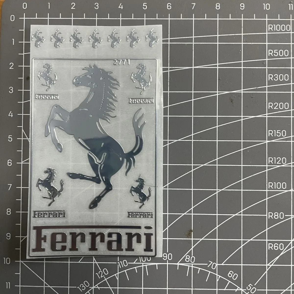 Metal Decal For Ferrari Model Sticker F1 Formula Speed Racing Model DIY Decorate Sticker Motorcycle Car Laptop Bike Case Decals view 3
