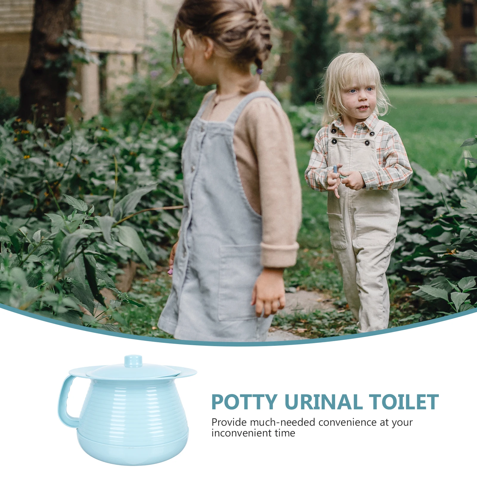 

Portable Urinal Thickened Plastic Durable Handheld Potty Lid Urine Storage Pot Non Slip Base Travel Size Kids Adult