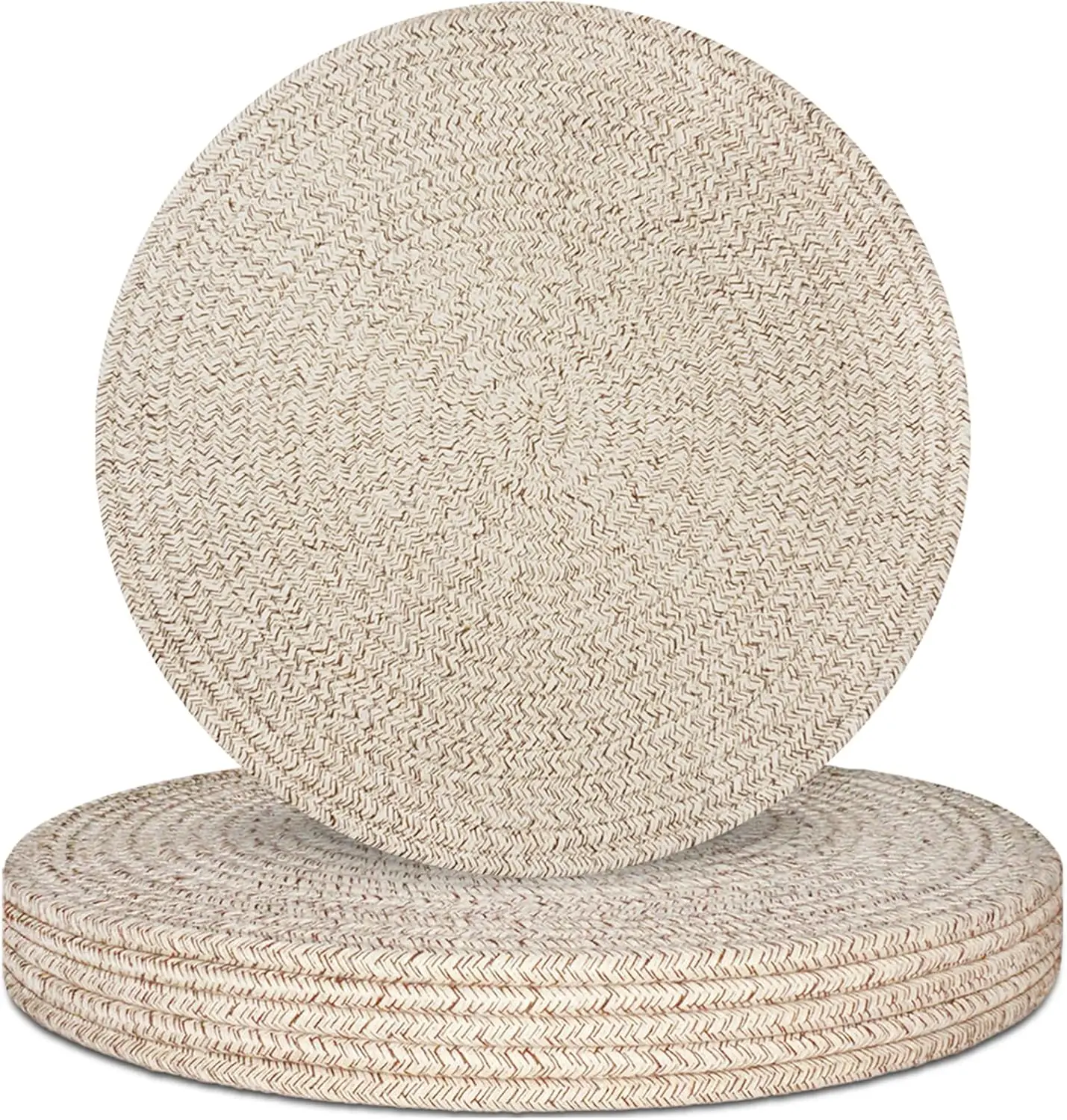 

Placemats Set of 6, Cotton Rope Woven Table Mats, Hot Pads for Kitchen, Non Slip Heat Resistant Place Mats, 13 Inches Braided Pl
