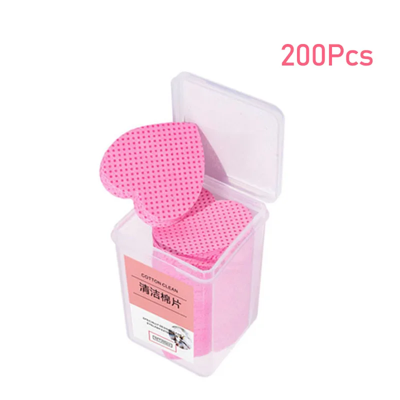 Vipuda 200 pz rimozione colla per ciglia Wipe Clean Cotton Sheet Nails Art Cleanin Cleaner Pads strumenti per Manicure salviette di carta senza pelucchi