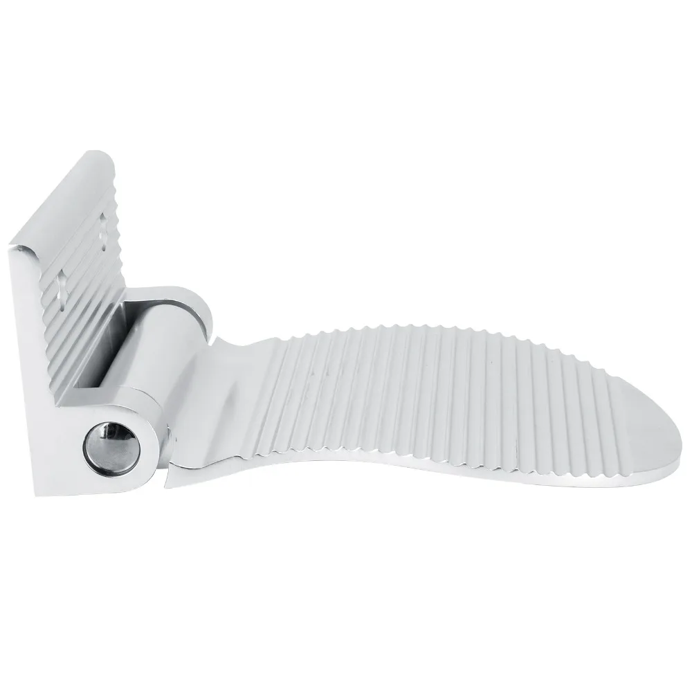 Aluminum Construction Wall Mount Foot Rest Silver/Black 6.1x3.9in Non Slip Foot Pedal Foldable Foot Pedal For Shaving Legs