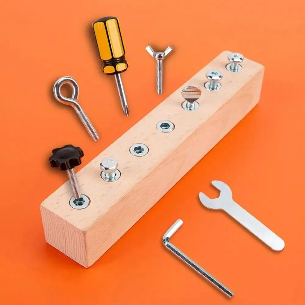 

New Creative Nuts Toddlers Screwdriver Board Set Wooden Assemble Educational Toys Kids Disassemble Early Childhood Toys