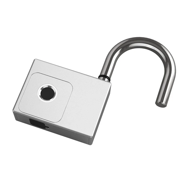 Smart Fingerprint Printing Padlock IP65 Waterproof Tuya Bluetooth USB Rechargeable Key Unlock Anti-theft Bag Cabinet Door Lock