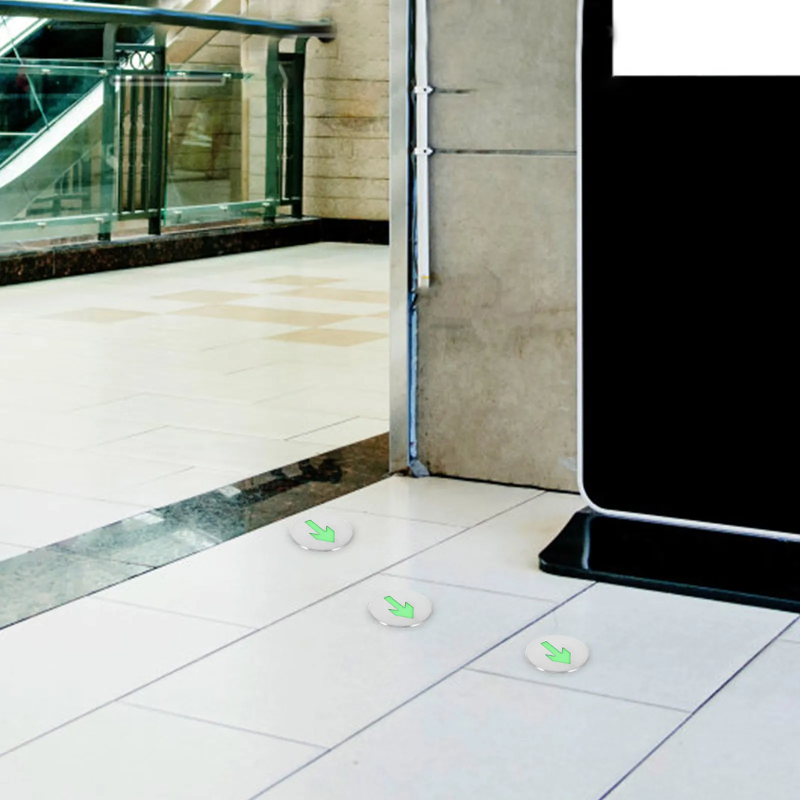 Glow In The Dark Arrow Exit Sign For Floor Emergency Night Luminous Safety Indicator Self-Illuminating Waterproof Fire