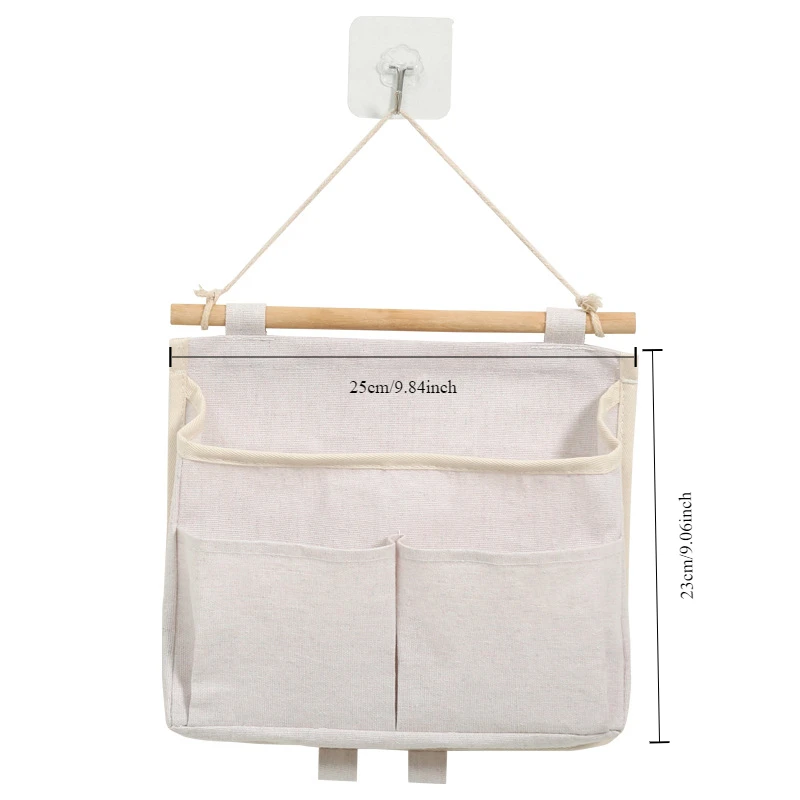 Wall-Mounted Hanging Storage Bag for Bedside and Dorm Room - Large Storage Capacity for Toys, Sundries, and More