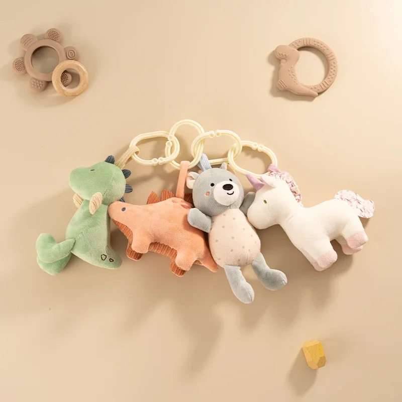 Cartoon Animal Baby Stroller Bed Hanging Toys for Boys Girls Rattles Soothing Toy Newborn Gifts Toddlers Early Educational Toys