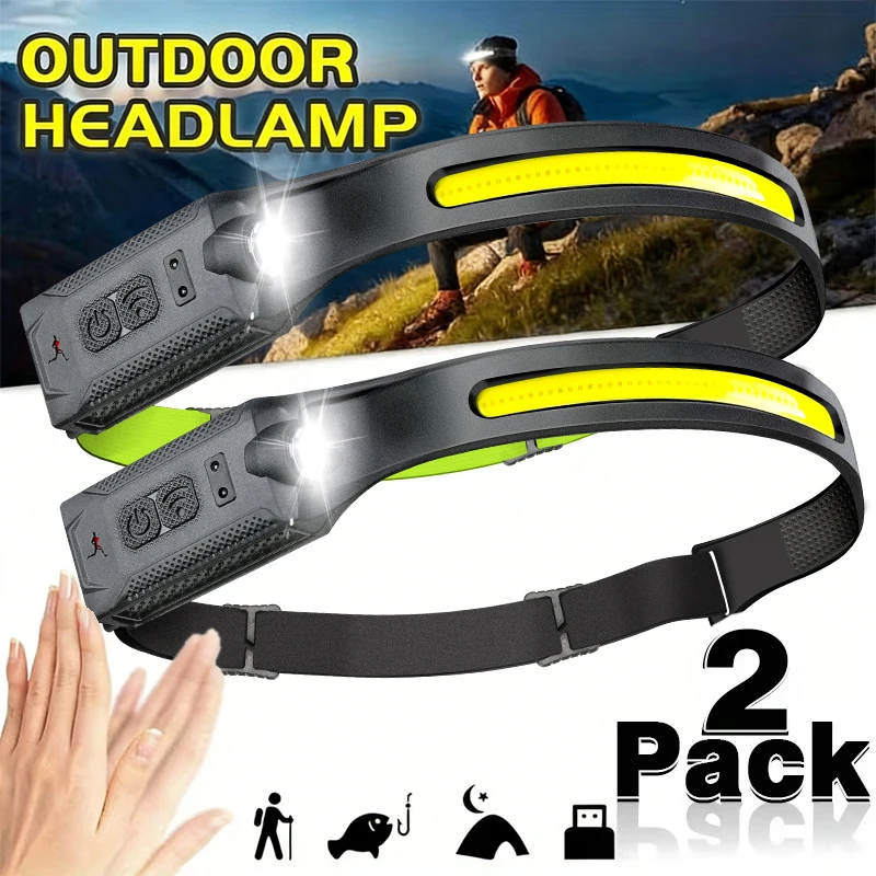 ledヘッドランプ充電式3モード照明ヘッドライト懐中電灯内蔵バッテリーランニングライト屋外キャンプ用緊急ランプ