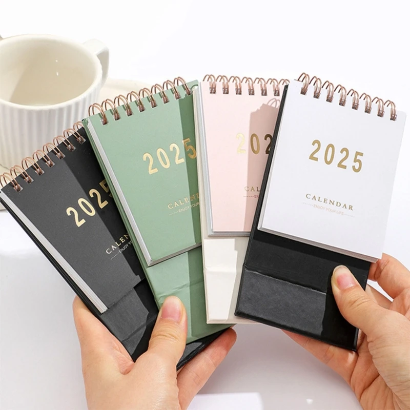 2024-2025 Desk Calendar 18 Month Referances July 2024 to December 2025 Small Monthly Calendar Planner Twin-Coil Binding