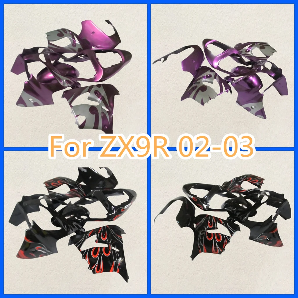 ABS Plastic kit for Kawasaki ZX-9R 2002 2003 02 03 ZX9R High Grade Motorcycle Fairings Set 100% Fit Injection Mold Free Custom