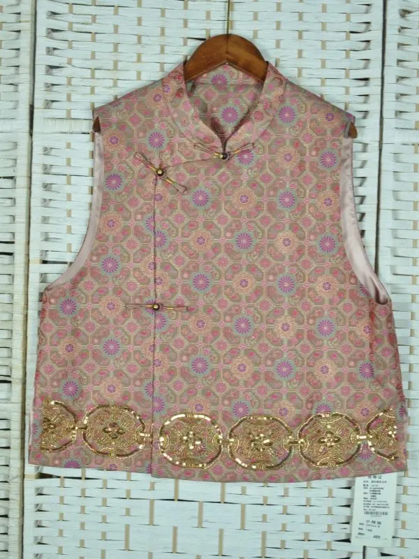 

Женская жилетка Muzifeng 2652: Новинка Весны, Модный Ретро-стиль, Национальный дизайн, Круглый вырез, С принтом и Тяжелой вышивкой