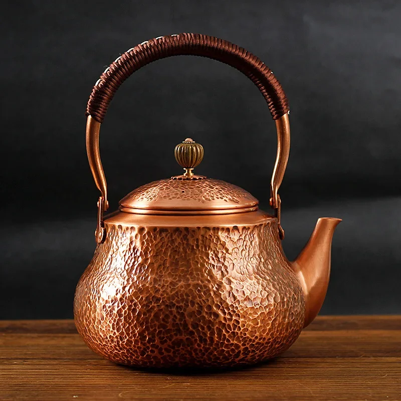 Handmade teapot Antique teapot Copper large capacity  Pu 'er tea Jasmine Yixing teapot Kung Fu tea table