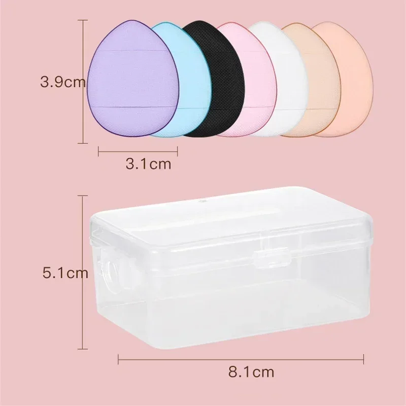 6/10Pcs Mini Finger Puff Foundation Small Air Cushion Powder Sponge Face Concealer BB Cream Cosmetic Applicator Makeup Tools
