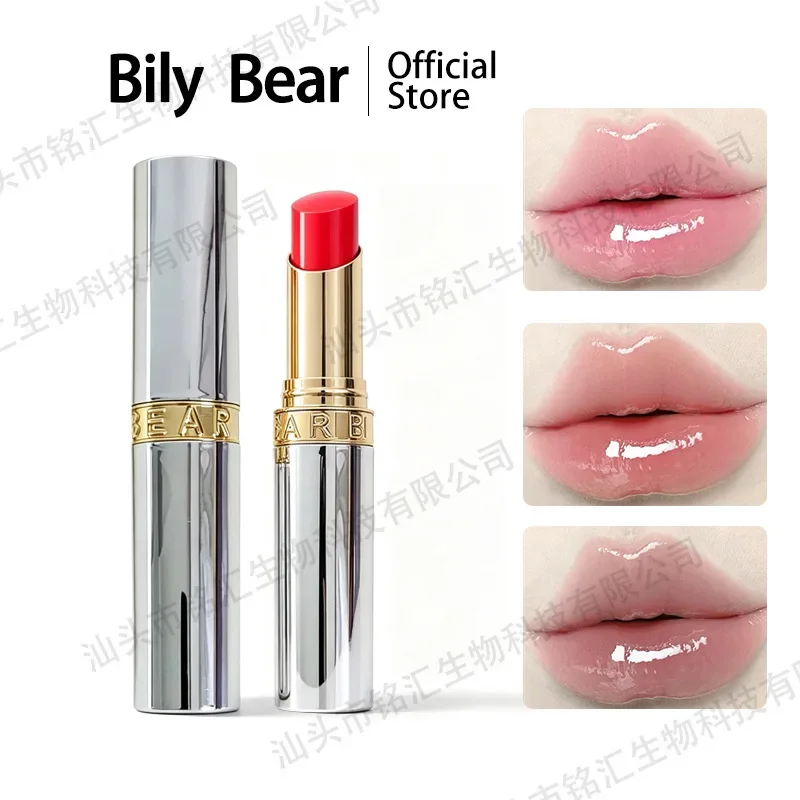 Bily Bear Color Changing Lip Balm Moisturizing Hydrating Tinted Lip Balm Glossy Mirror Shine Natural Lip Color 4 Shades Lip Care
