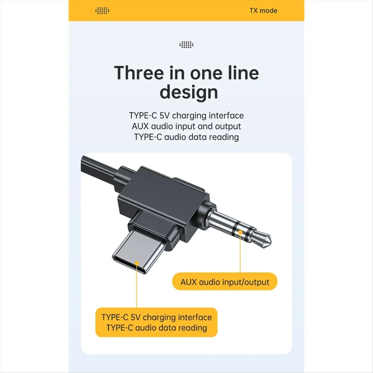 HowAA87 2 in 1 Bluetooth 5.4 Audio Receiver Transmitter 3.5MM AUX with Mic Music Wireless Adapter for Headphones PC TV Car