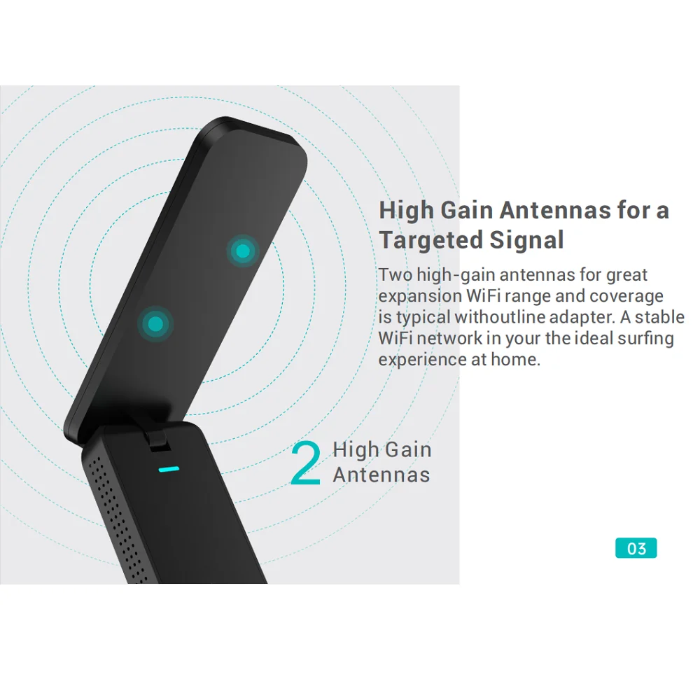 1800Mbps Receptor WiFi 6อะแดปเตอร์ USB การ์ดเครือข่ายไร้สาย Wi-Fi 6 Dongle Dual Band 5GHz ไร้สาย wiFi6เสาอากาศ