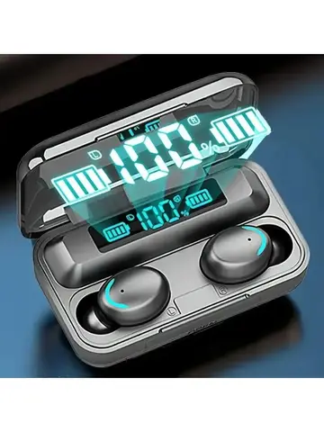 F9 5C Wireless Bluetooth Headphones Tws Waterproof Earbuds Earphones Digital Display Heaset Large Capacity Charging Case