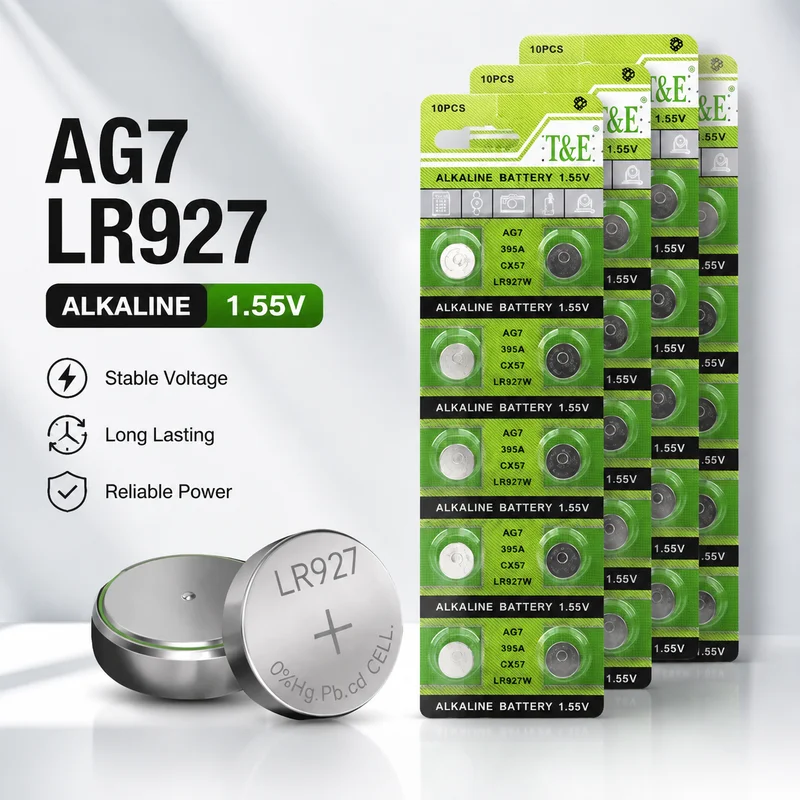 30Pcs AG7 LR927 395 L927F LR57 SR927 LR926 395A 399 195 1.55V Alkaline Button Cell Batteries for Watches Toys Remote Controls