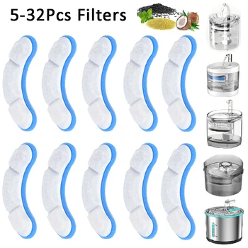 WF060 Yedek Filtre Kedi Köpek Su içme çeşmesi Aktif Karbon Değiştirilen Filtreler Çeşme Dağıtıcı Besleyiciler