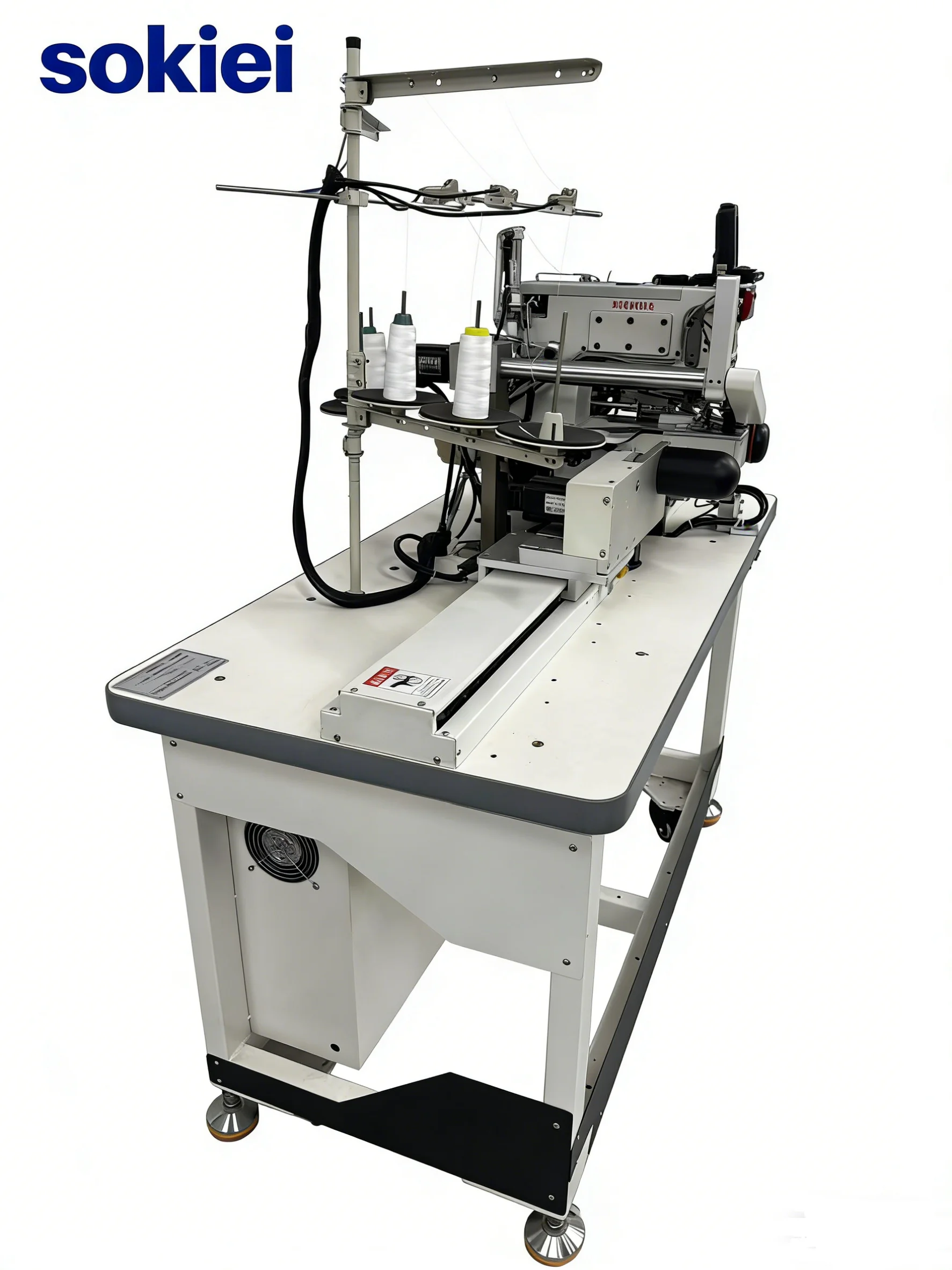 Programmable Computerized Automatic Flat-Bed Cover Stitch Sewing Machine, Elastic Waistband  for Knitted/Woven Fabric