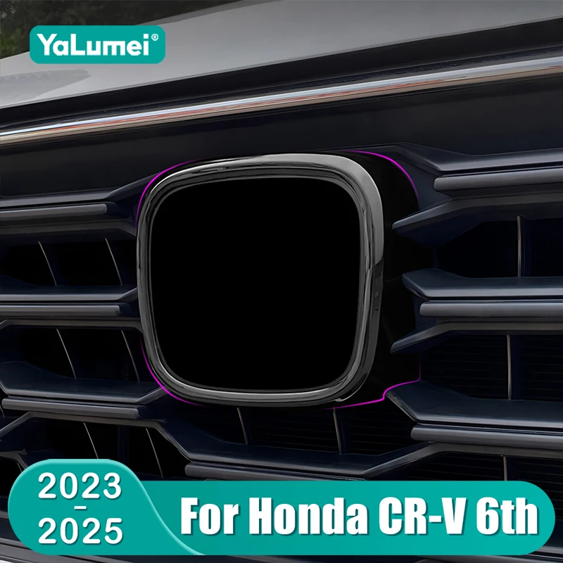 

Для Honda CRV 2023 2024 2025 CR-V 6-го поколения гибридная передняя решетка автомобиля с логотипом, декоративная рамка, значок с логотипом, аксессуары