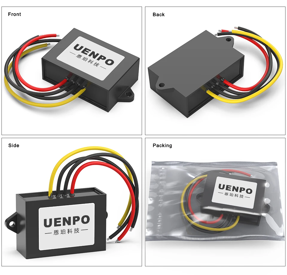 12V zu 24V 13,8V 15V 19V 28V Booster-Modul DC-Stromwandler Fahrzeug Wasserdichter Überwachungs-Audio-Transformator – Detail 5