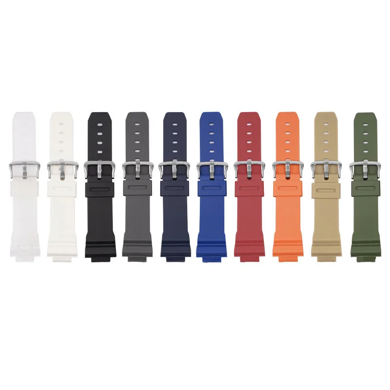 Correa de silicona para reloj Casio pequeño cuadrado Dw-6900 DW-5610 Gxl-5600 GWX-5600 Correa de resina de 16mm Correa