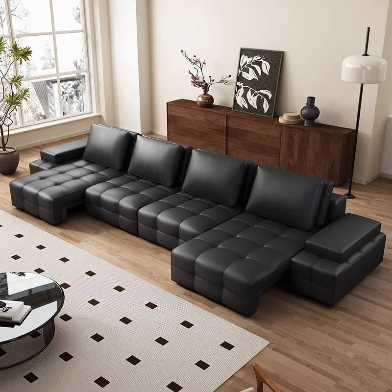 #Waterproof Black Sofas Filler Armrest Electric Floor Recliner Double Sofas Puffs Lounges Modern Woonkamerbanken Unique Furnitur