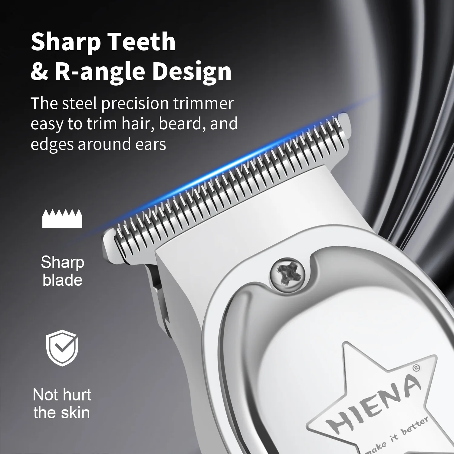 جديد مقص الشعر الكهربائية الإبداعية ستار نمط الشعر أداة تهذيب اللحية ذكي LED عرض المهنية آلة قطع الشعر