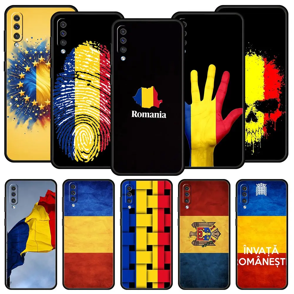 Romania Flag Phone Case For Samsung A56 A36 A26 A54 A52 A24 A14 A50 A72 A70 A40 A20E A06 A12 A22 A34 A42 A32 A04s A16 5G Cover