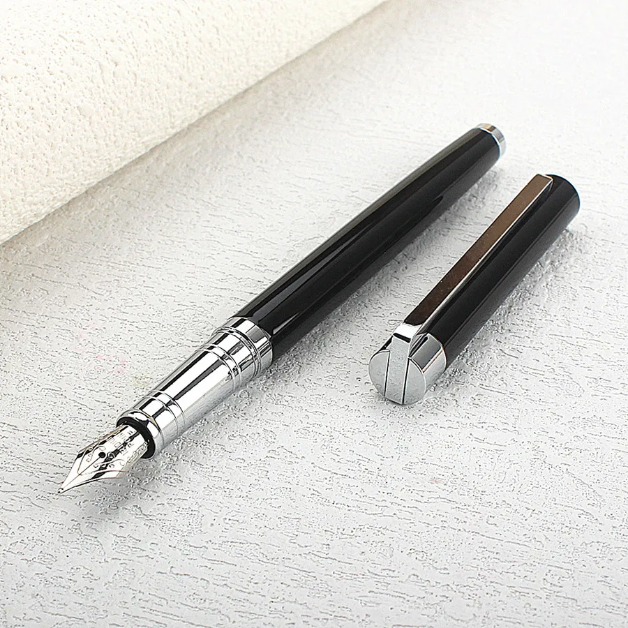 Neuer Jinhao X850 Metall-Füllfederhalter Schwarz-Gold EF F Iridium-Spitze Schul- und Bürobedarf Tintenstifte Geschenk Schreibwaren – Detail 7
