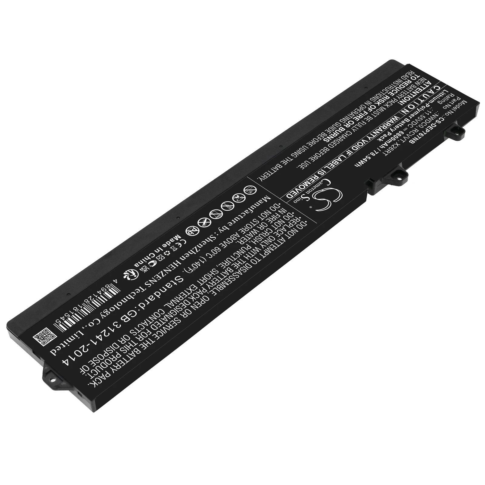 Replacement 11.55V 6800mAh Notebook Laptop Battery NWDC0 RCVVT X26RT for Dell Precision 7670