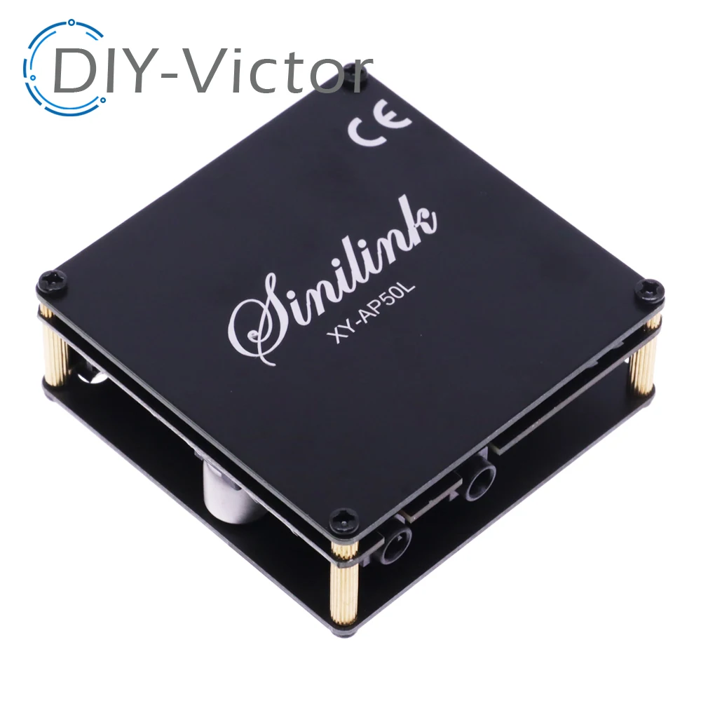 Sinilink 40W/50W Stereo Bluetooth 5.0Power Amplifier Board WIFI Mobile Control APP 12V/24V High Power Digital Amplifier Module
