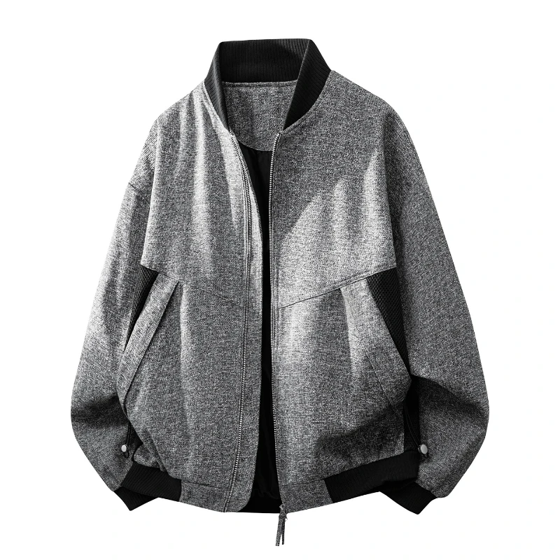 

Korean Streetwear Jacket Men's High-quality Thickened Workwear Jackets Autumn Thick Stand-up Collar Baseball Uniform Coat Men