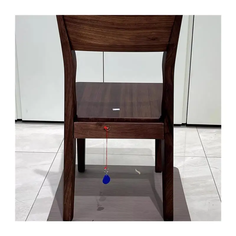 كرسي طعام بمقصورة مخفية متعددة الوظائف من الخشب الصلب، مسند ظهر منزلي، كرسي كاجوال من خشب الجوز #5