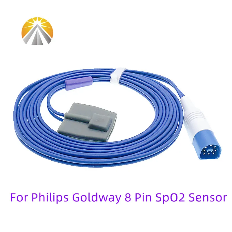 Nieuwe M1191A SpO2-sensor 8-pins voor Philips HP M3 M4 MP20 MP30 Goldway UT6000A G3 Herbruikbare volwassen kind neonaten dier FHR-sonde